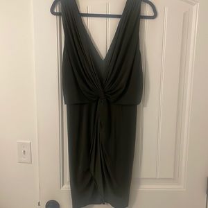 Green fitted cocktail dress